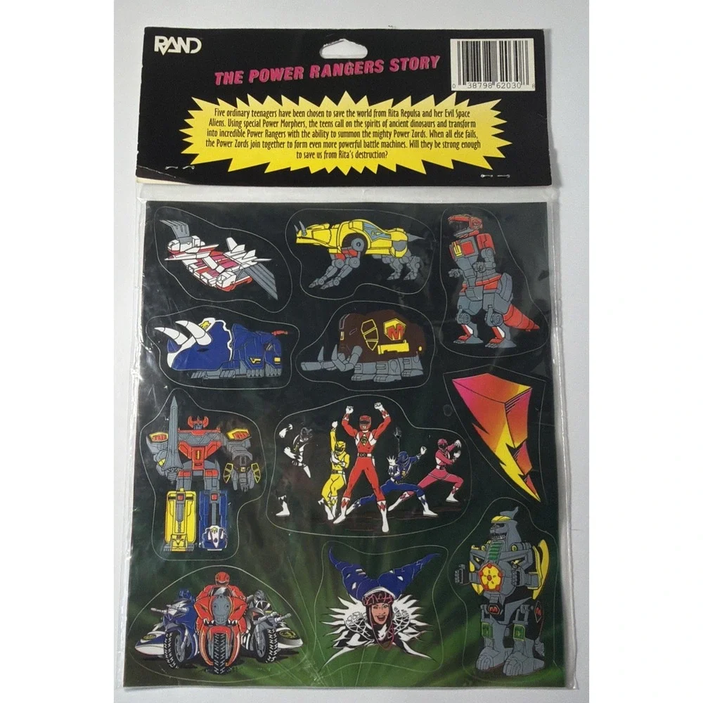 Power Rangers 24 Piece Deluxe Decal Pack Long Lasting Vinyl Stickers by Rand 90s